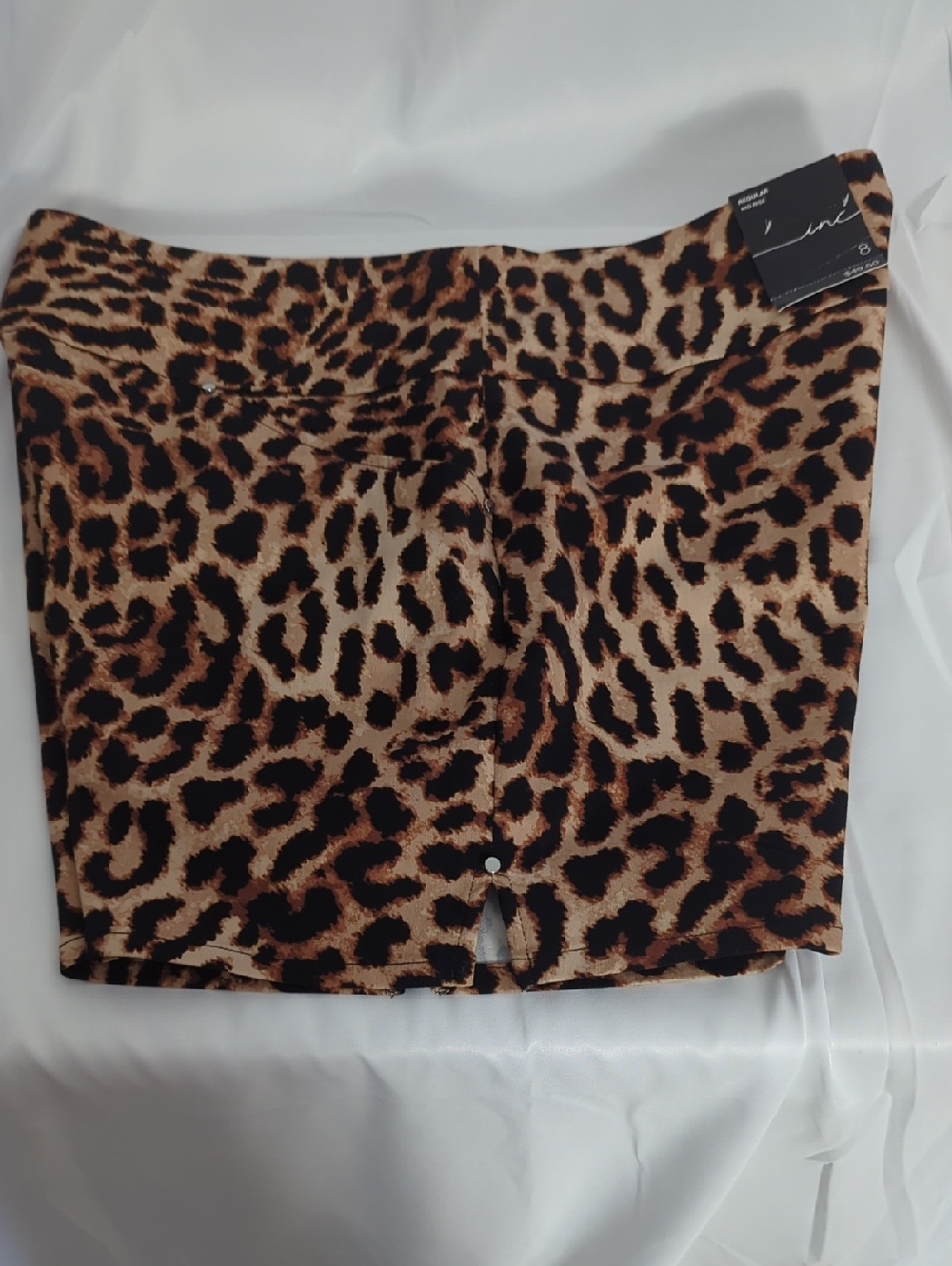INC International Concepts Leopard Print Women's Shorts - Black, Brown, Tan